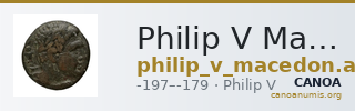Philip V Macedon AMNG III.2 22 — CANOA