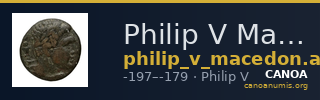 Philip V Macedon AMNG III.2 22 — CANOA