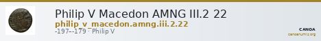 Philip V Macedon AMNG III.2 22 — CANOA