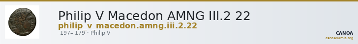 Philip V Macedon AMNG III.2 22 — CANOA