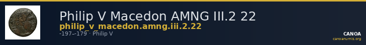 Philip V Macedon AMNG III.2 22 — CANOA