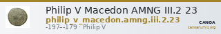 Philip V Macedon AMNG III.2 23 — CANOA