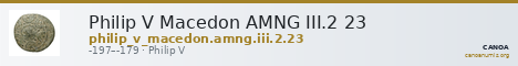Philip V Macedon AMNG III.2 23 — CANOA