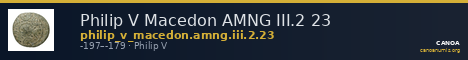 Philip V Macedon AMNG III.2 23 — CANOA