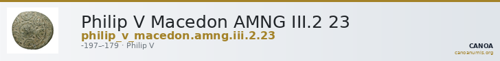 Philip V Macedon AMNG III.2 23 — CANOA