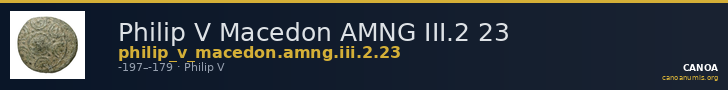 Philip V Macedon AMNG III.2 23 — CANOA