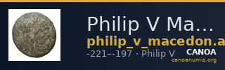 Philip V Macedon AMNG III.2 24 — CANOA