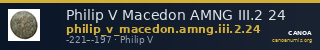 Philip V Macedon AMNG III.2 24 — CANOA