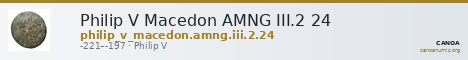Philip V Macedon AMNG III.2 24 — CANOA