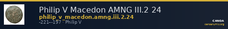Philip V Macedon AMNG III.2 24 — CANOA