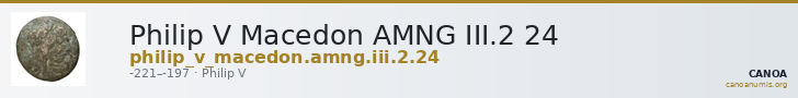 Philip V Macedon AMNG III.2 24 — CANOA