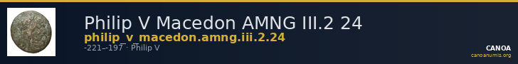 Philip V Macedon AMNG III.2 24 — CANOA