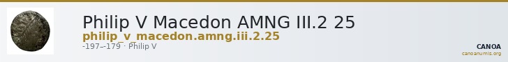Philip V Macedon AMNG III.2 25 — CANOA