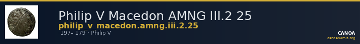 Philip V Macedon AMNG III.2 25 — CANOA