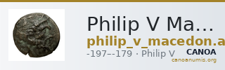 Philip V Macedon AMNG III.2 26-27 — CANOA