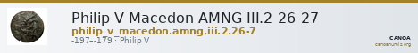 Philip V Macedon AMNG III.2 26-27 — CANOA