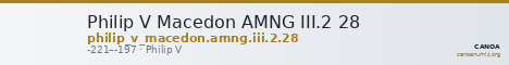 Philip V Macedon AMNG III.2 28 — CANOA