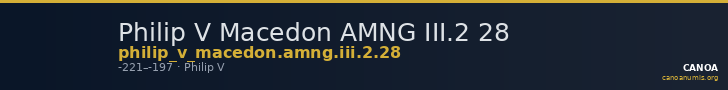 Philip V Macedon AMNG III.2 28 — CANOA