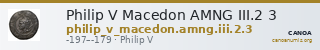 Philip V Macedon AMNG III.2 3 — CANOA