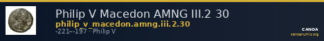 Philip V Macedon AMNG III.2 30 — CANOA