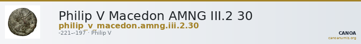 Philip V Macedon AMNG III.2 30 — CANOA