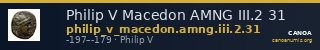 Philip V Macedon AMNG III.2 31 — CANOA