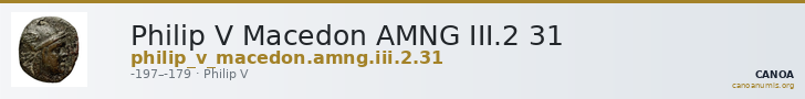 Philip V Macedon AMNG III.2 31 — CANOA