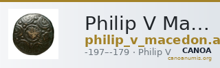 Philip V Macedon AMNG III.2 32 — CANOA