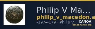 Philip V Macedon AMNG III.2 32 — CANOA
