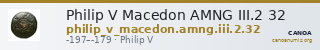 Philip V Macedon AMNG III.2 32 — CANOA