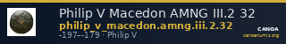 Philip V Macedon AMNG III.2 32 — CANOA
