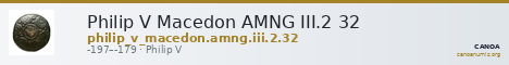 Philip V Macedon AMNG III.2 32 — CANOA
