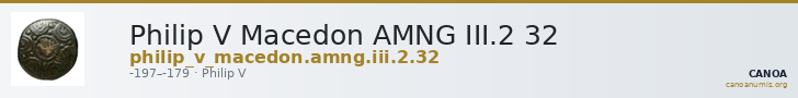 Philip V Macedon AMNG III.2 32 — CANOA