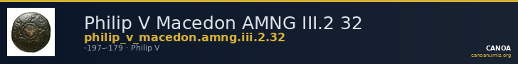 Philip V Macedon AMNG III.2 32 — CANOA