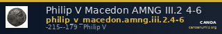 Philip V Macedon AMNG III.2 4-6 — CANOA