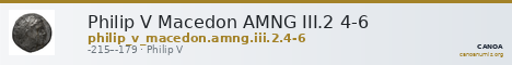 Philip V Macedon AMNG III.2 4-6 — CANOA