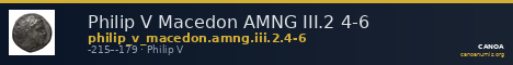 Philip V Macedon AMNG III.2 4-6 — CANOA