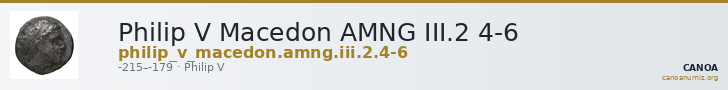 Philip V Macedon AMNG III.2 4-6 — CANOA