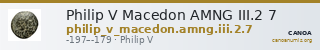 Philip V Macedon AMNG III.2 7 — CANOA