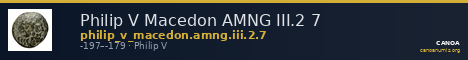 Philip V Macedon AMNG III.2 7 — CANOA