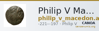 Philip V Macedon AMNG III.2 8-9 — CANOA