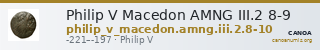 Philip V Macedon AMNG III.2 8-9 — CANOA