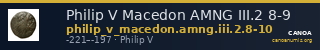 Philip V Macedon AMNG III.2 8-9 — CANOA