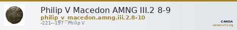 Philip V Macedon AMNG III.2 8-9 — CANOA