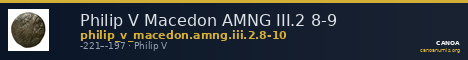Philip V Macedon AMNG III.2 8-9 — CANOA