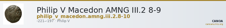 Philip V Macedon AMNG III.2 8-9 — CANOA