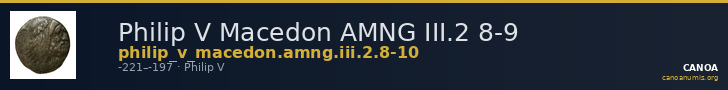 Philip V Macedon AMNG III.2 8-9 — CANOA