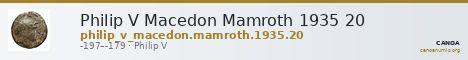 Philip V Macedon Mamroth 1935 20 — CANOA