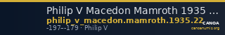Philip V Macedon Mamroth 1935 22 — CANOA
