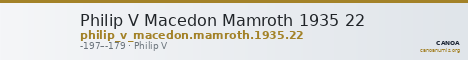 Philip V Macedon Mamroth 1935 22 — CANOA